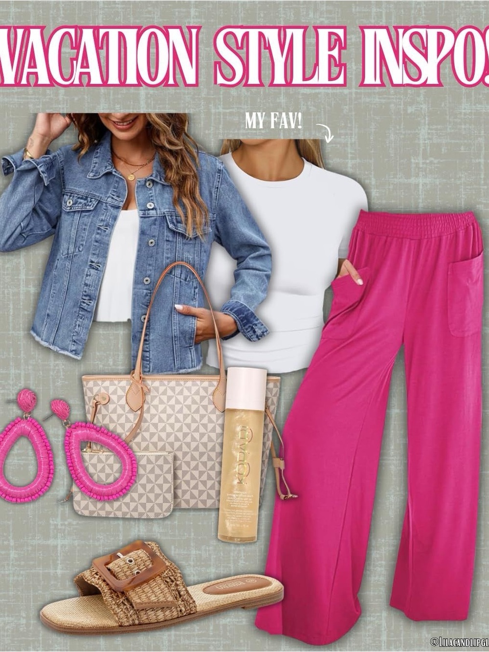 Wide Leg Pocket Jumpsuit Pants - Fuchsia